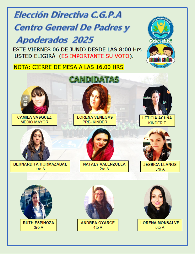 Afiche Elecciones CGPA 2025